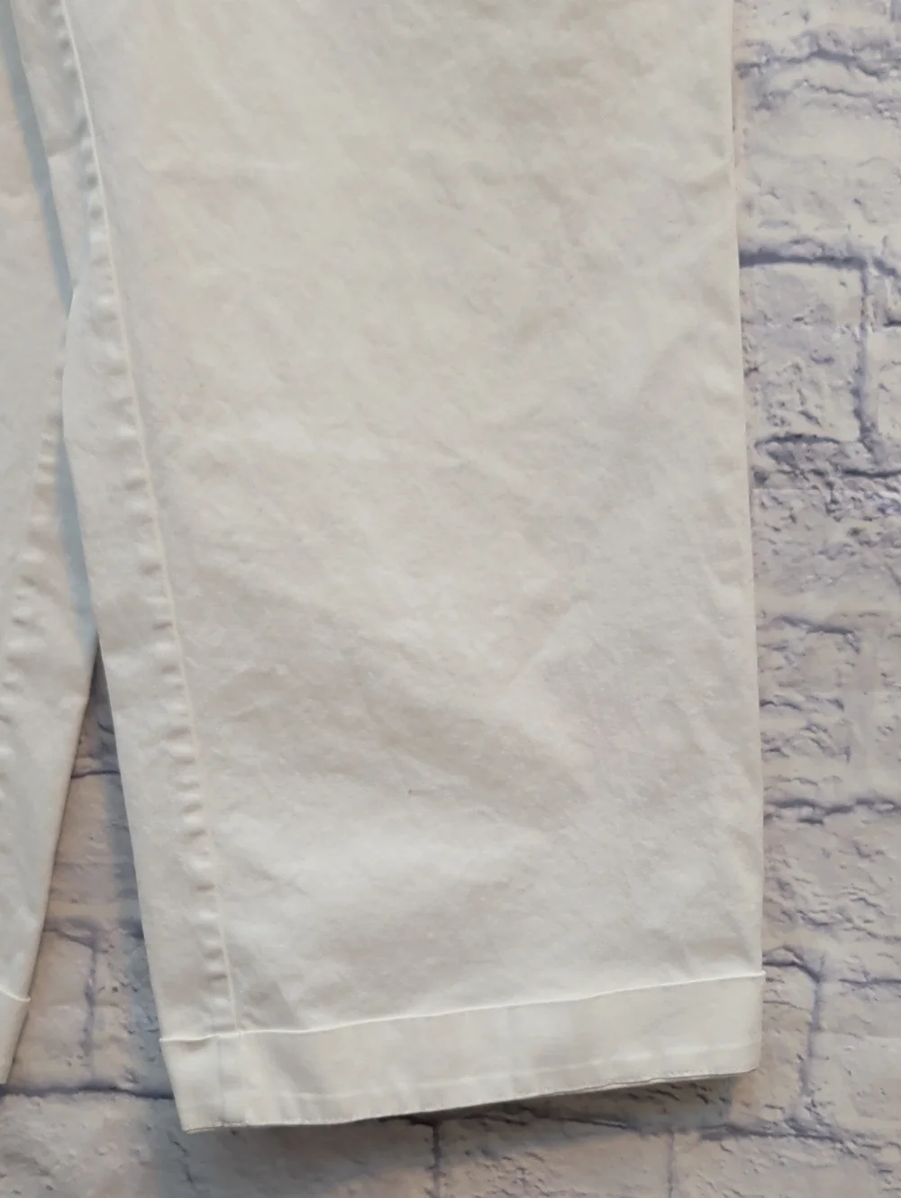 Prologue White Wide-Leg Cropped Chinos with Front Patch Pockets - Size 12 - Picture 3 of 7